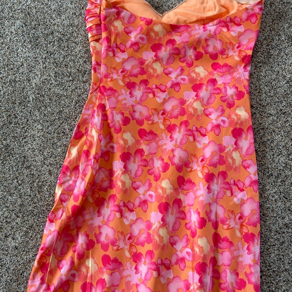 Beginning Boutique Pink and Orange Floral Dress - Picture 3 of 7